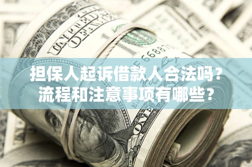 济南担保人起诉借款人合法吗？流程和注意事项有哪些？