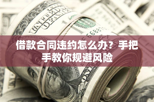 济南借款合同违约怎么办？手把手教你规避风险