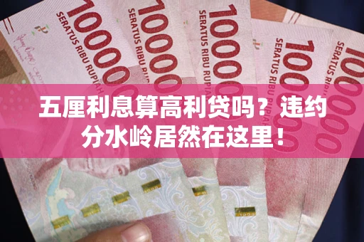 济南五厘利息算高利贷吗？违约分水岭居然在这里！
