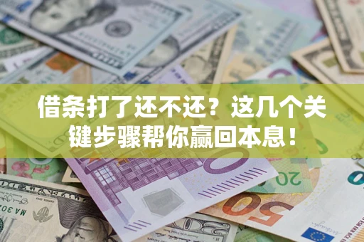 济南借条打了还不还？这几个关键步骤帮你赢回本息！