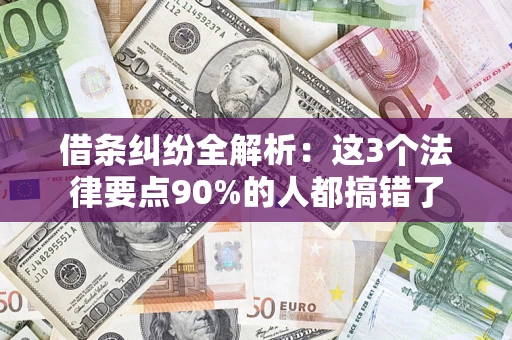 济南借条纠纷全解析：这3个法律要点90%的人都搞错了
