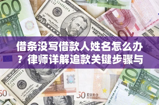 济南借条没写借款人姓名怎么办？律师详解追款关键步骤与证据链构建